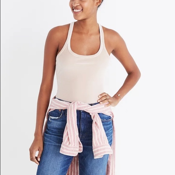 Madewell Tops - Madewell Velvet Racerback Bodysuit Tank Top Size Medium